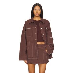 REVOLVE Brown Jacket and Mini Skirt